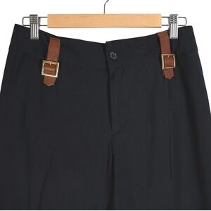 Dolce & Gabbana Dress Pants Black Belt Buckle Belt Loop Womens Sz 42 Italy